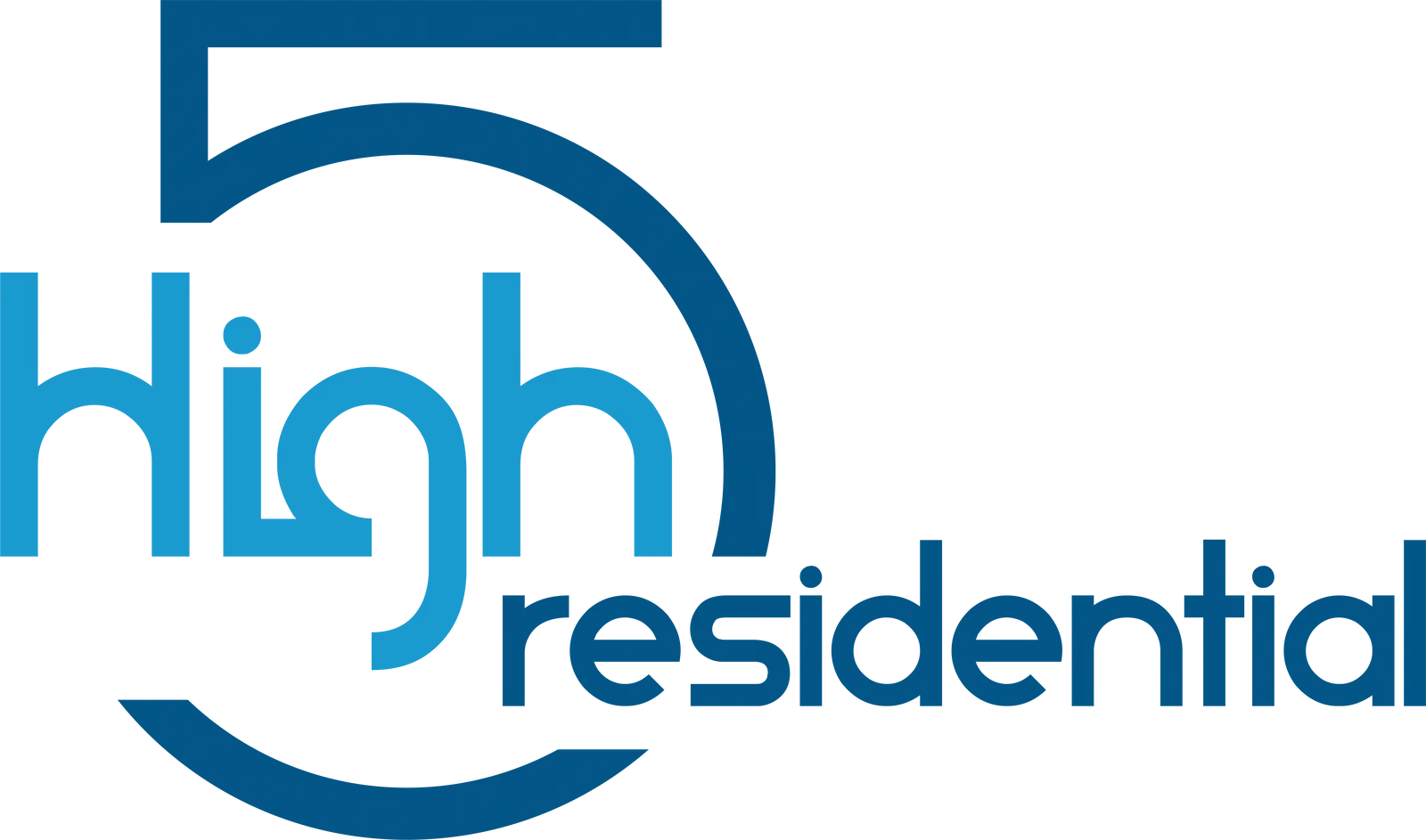 High 5 Residential Logo blu
